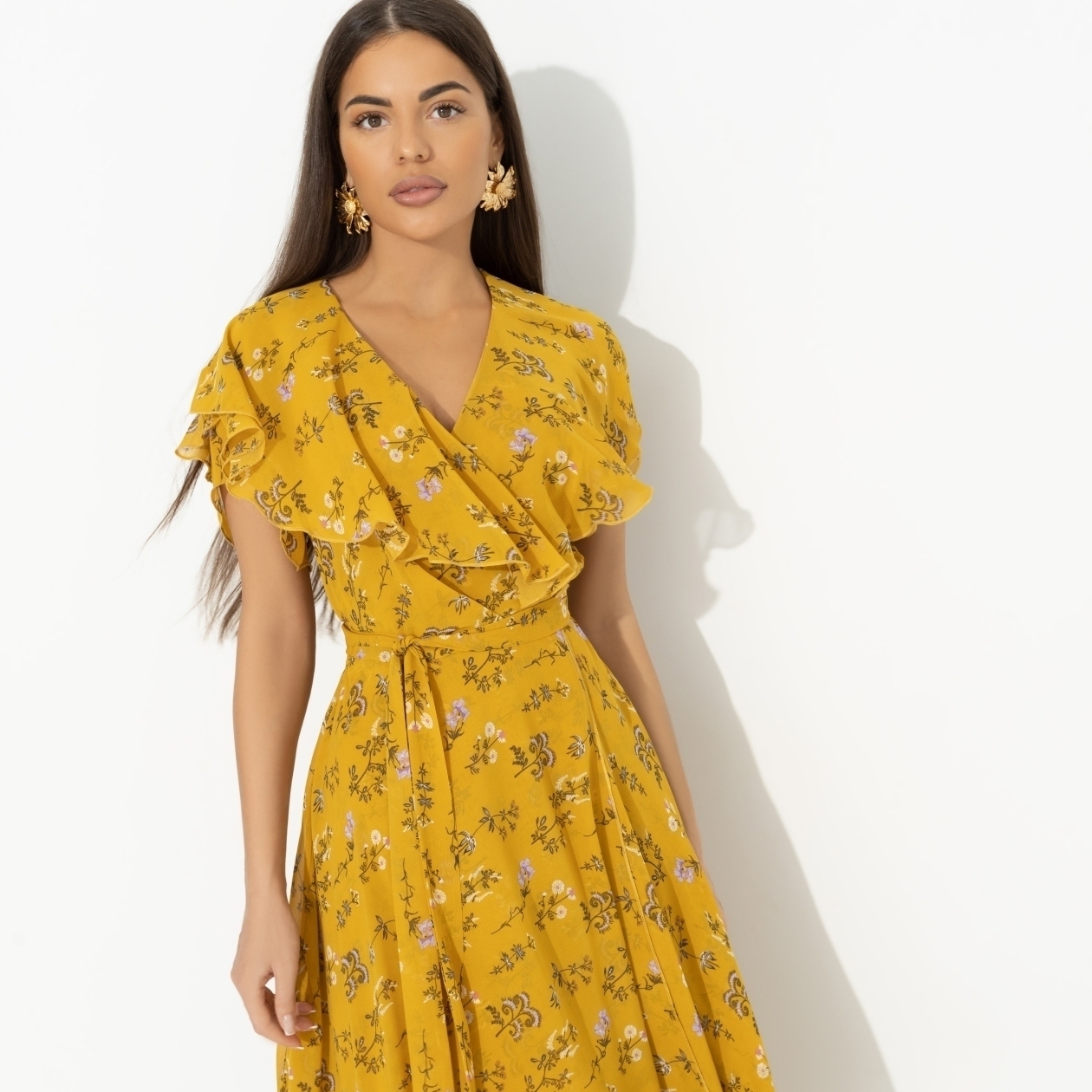 Платье Счастье влюбленности (желтый). Состав: 100% полиэстер