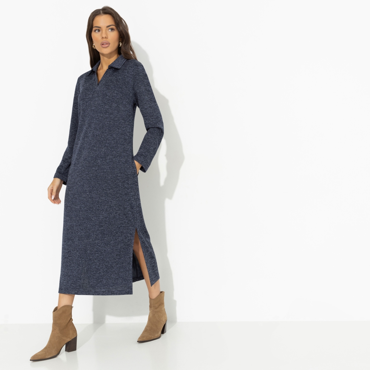 Платье Модное поколение (blue). Состав: 65% полиэстер, 30% вискоза, 5% эластан