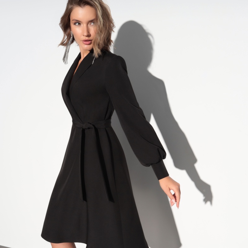 Платье Личная исключительность (шарм, с поясом). Состав: 95% п/э, 5% эластан