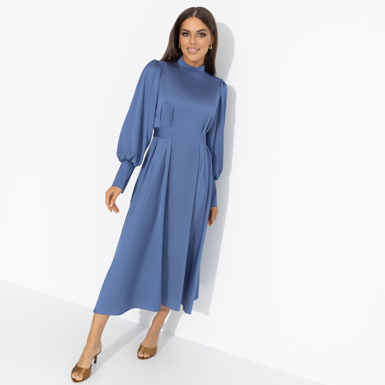 Платье Притяжение элегантности (синий бриз). Состав: 100% полиэстер