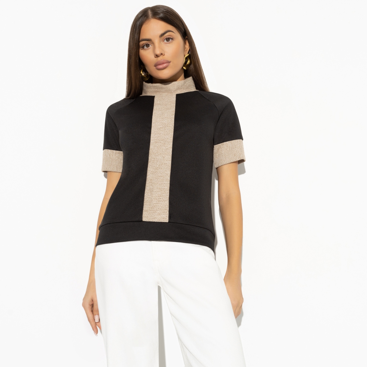 Водолазка Отражение чувств. Состав: 65% п/э, 30% вискоза, 5% эластан