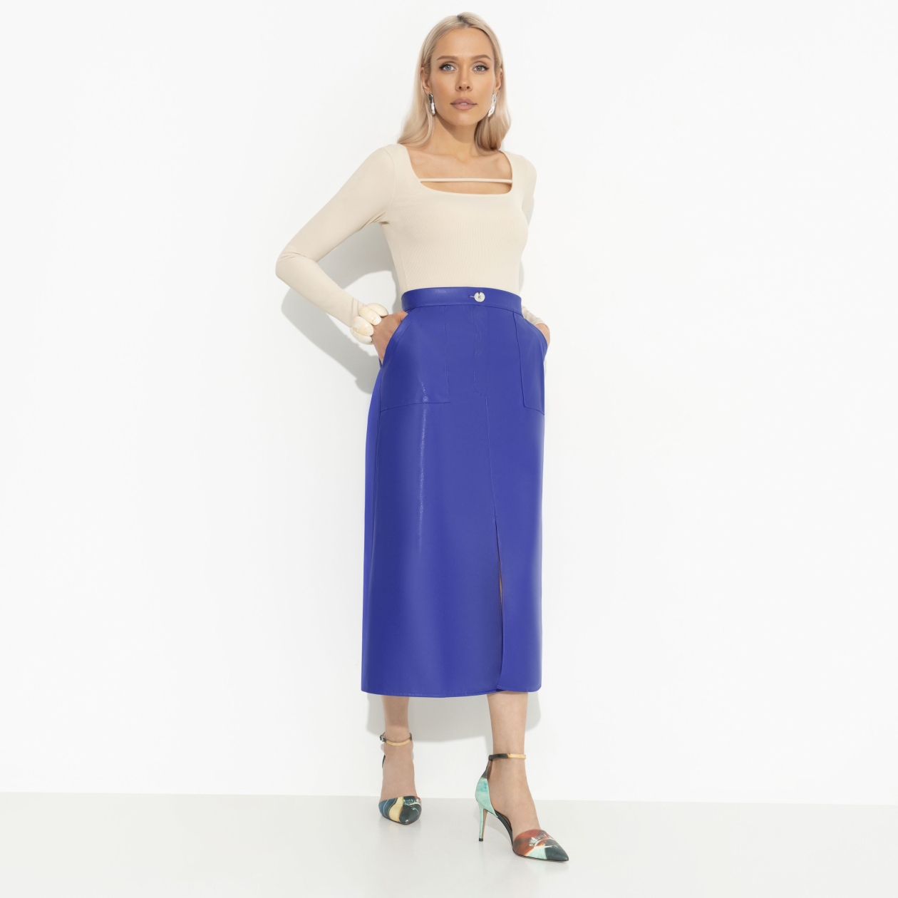 Откровенно шикарная (синий). Купить женский Юбка оптом от производителя.