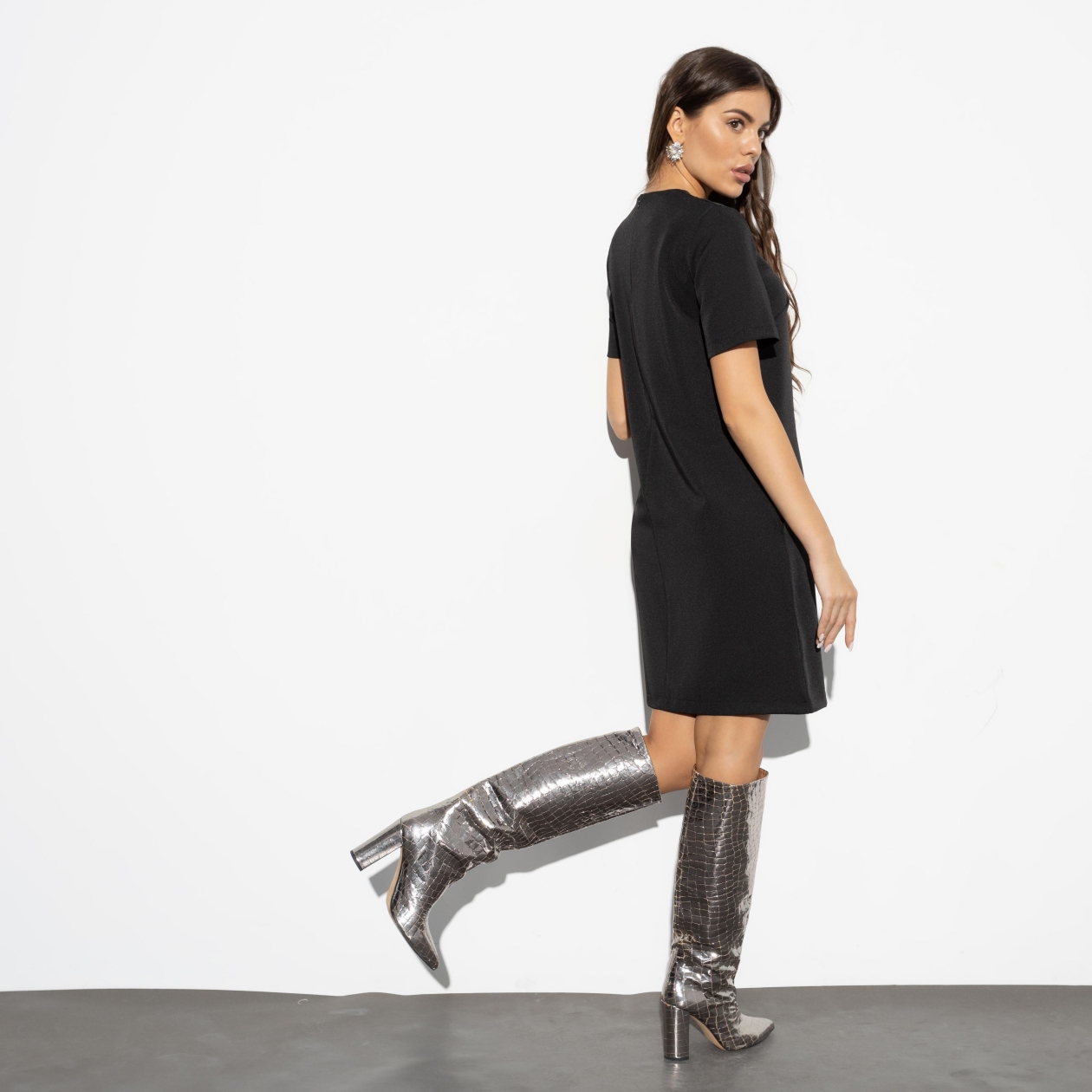 Платье Зашифрованное послание. Состав: 96% п/э, 4% эластан