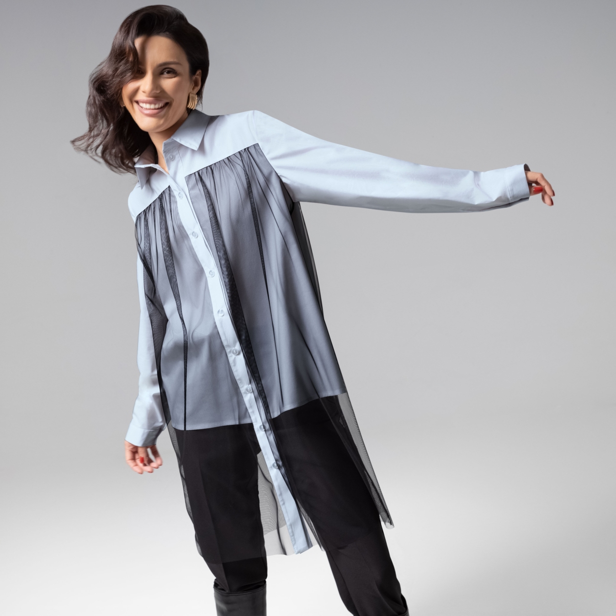 Срочно на обложку (blue). Состав: 95% вискоза, 5% эластан