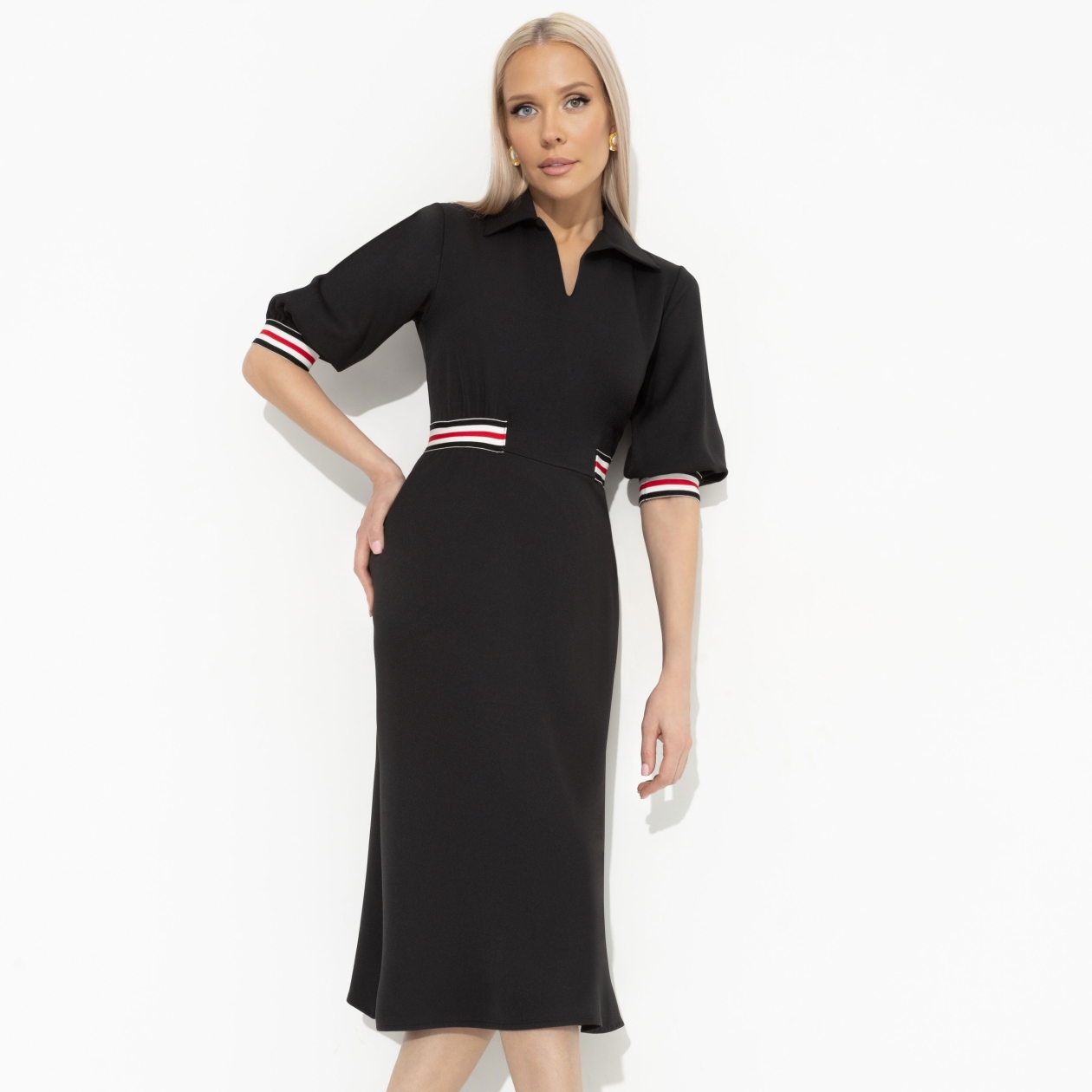 Платье Увлечься вмиг (black). Состав: 60% полиэстер, 37% вискоза, 3% спандекс