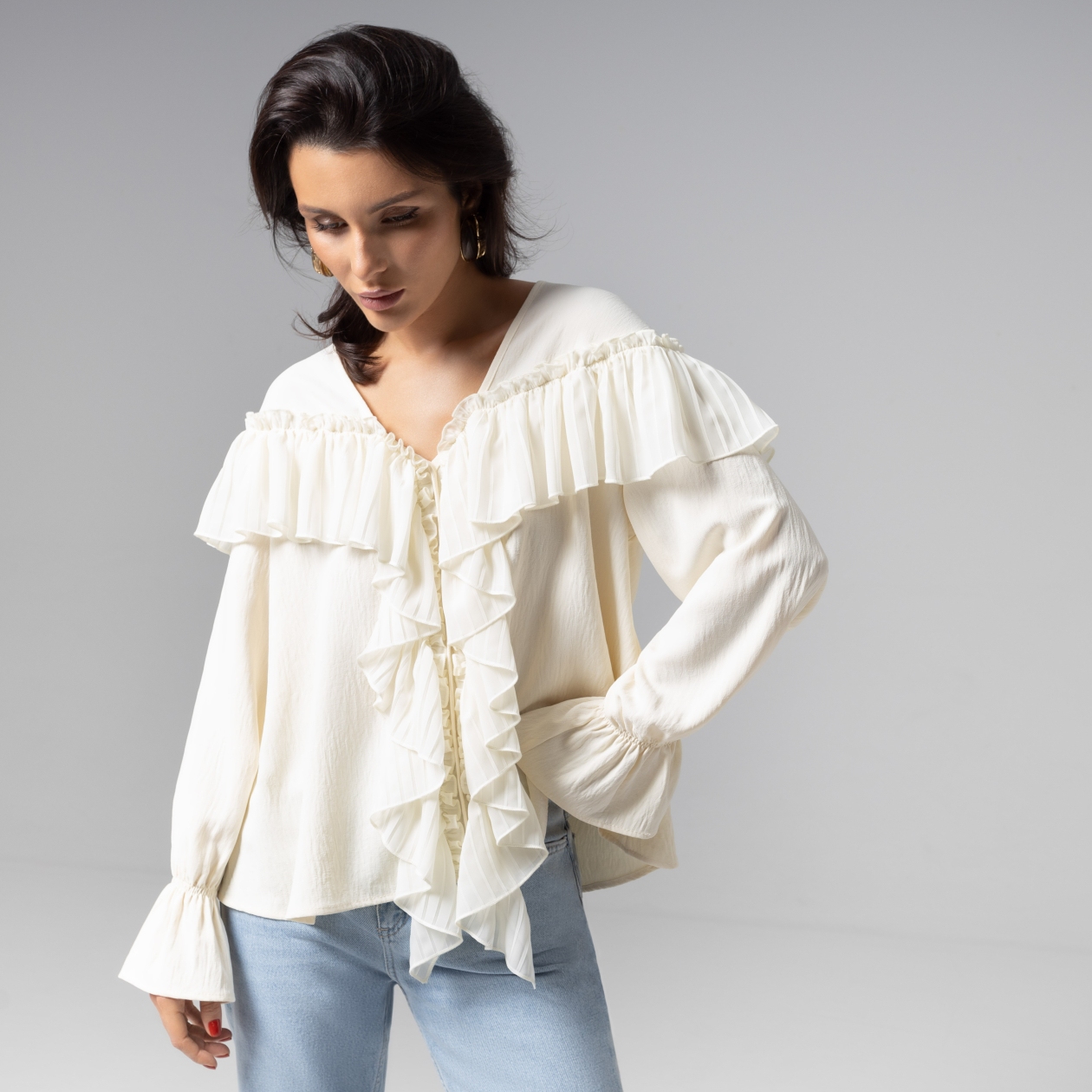 Блуза Чистый Vogue. Состав: 75% п/э, 23% вискоза, 2% спандекс