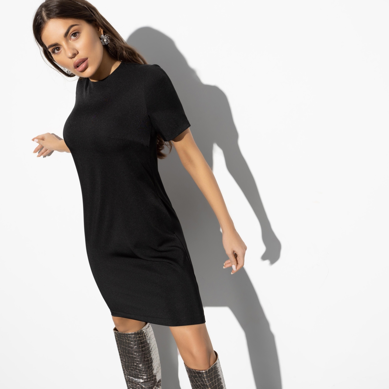 Платье Зашифрованное послание. Состав: 96% п/э, 4% эластан