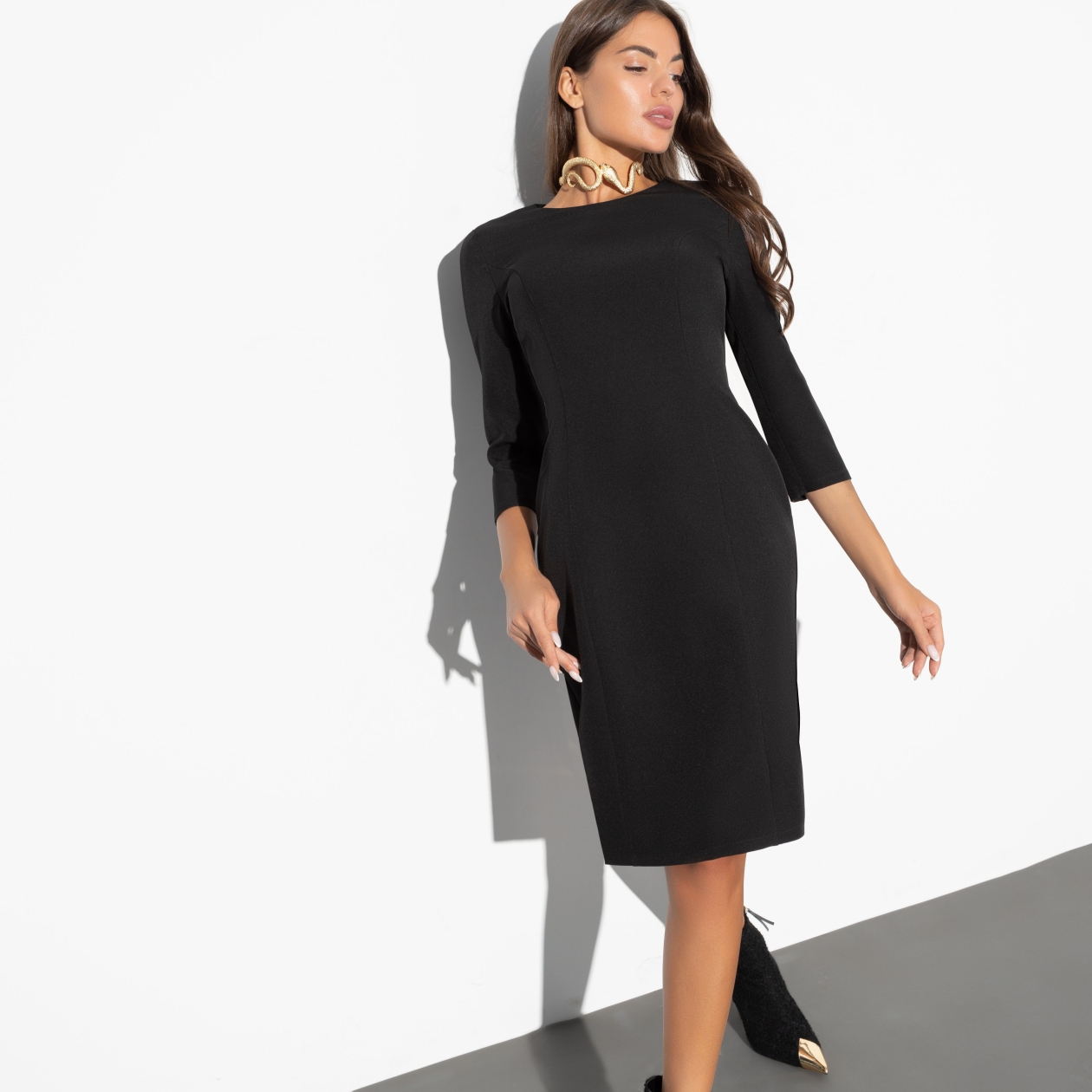 Платье-футляр Непостижимая утонченность. Состав: 95% п/э, 5% эластан