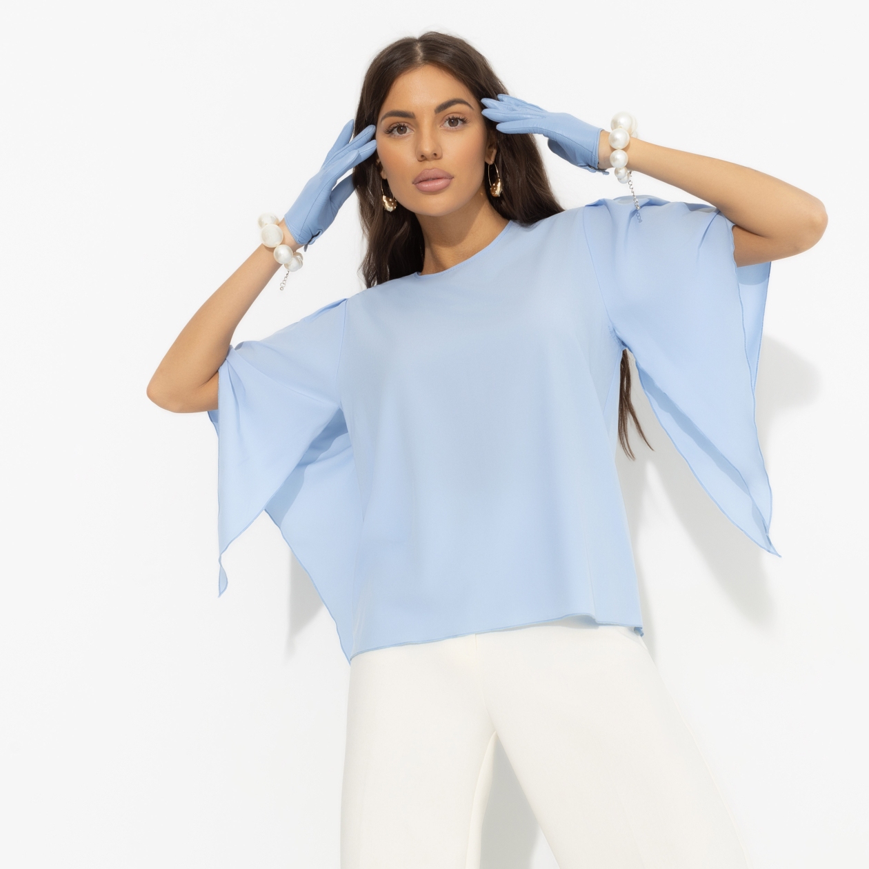 Блуза Значение моды (new). Состав: 95% полиэстер, 5% эластан