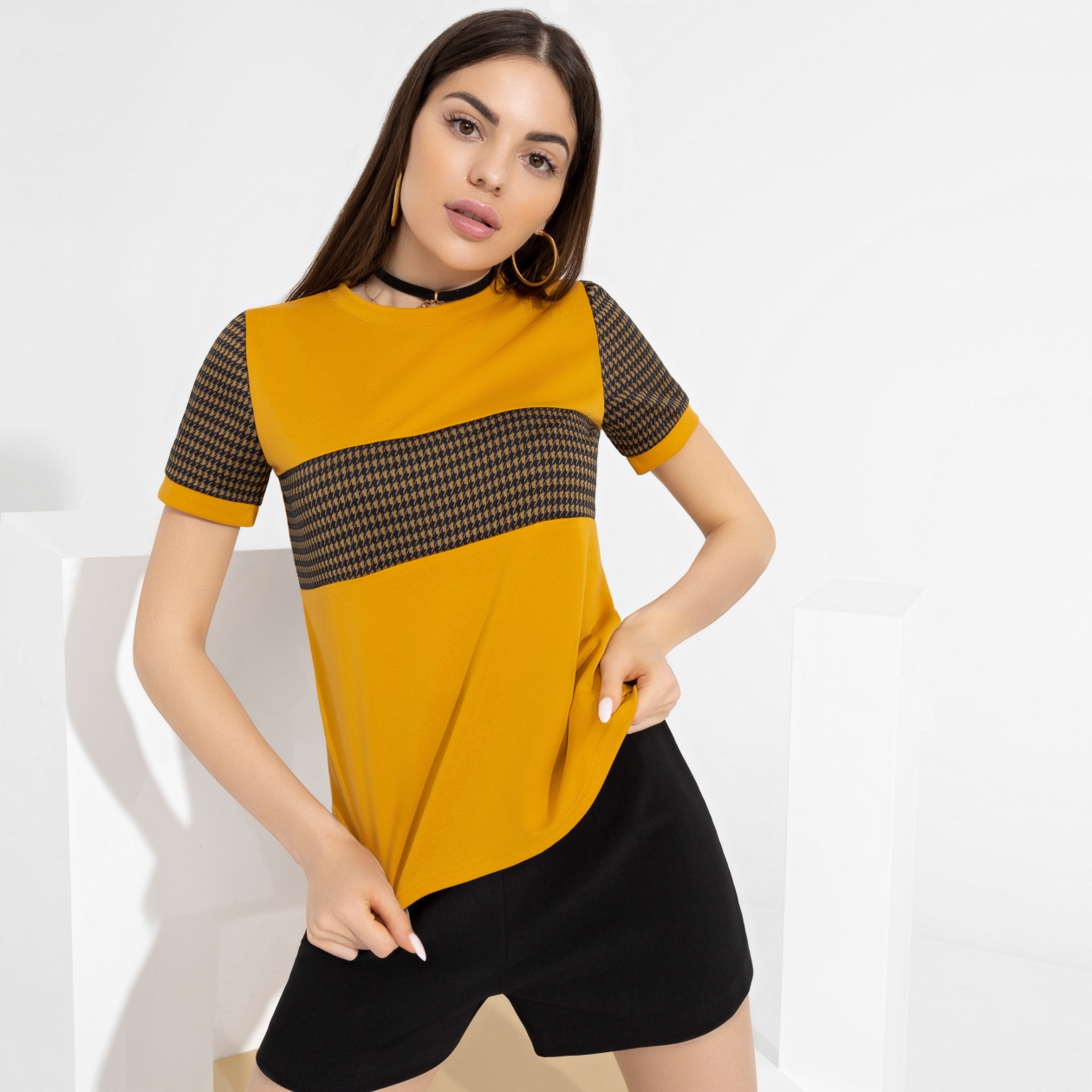 Футболка Неповторимая ты. Состав: 65% п/э, 30% вискоза, 5% стрейч