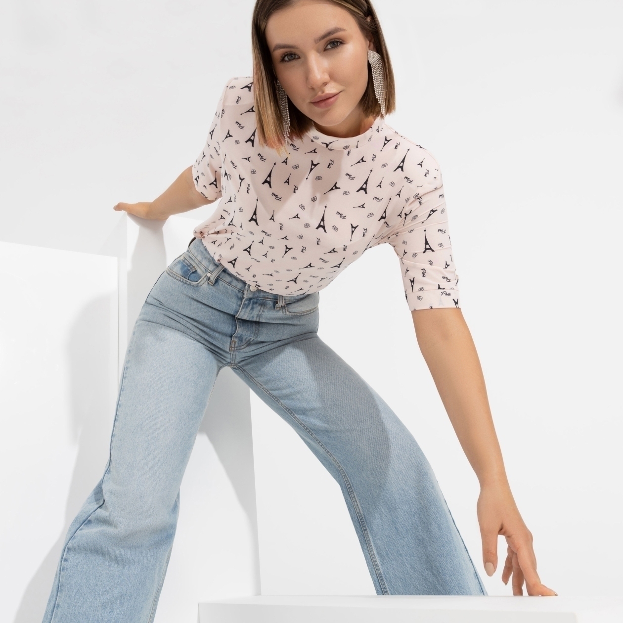 Блуза Планы на вечер (нежная). Состав: 95% п/э, 5% эластан