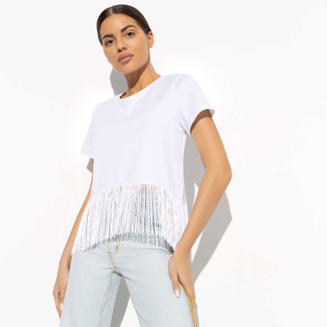 Футболка Хочу такую (white). Состав: 65% п/э, 30% вискоза, 5% стрейч