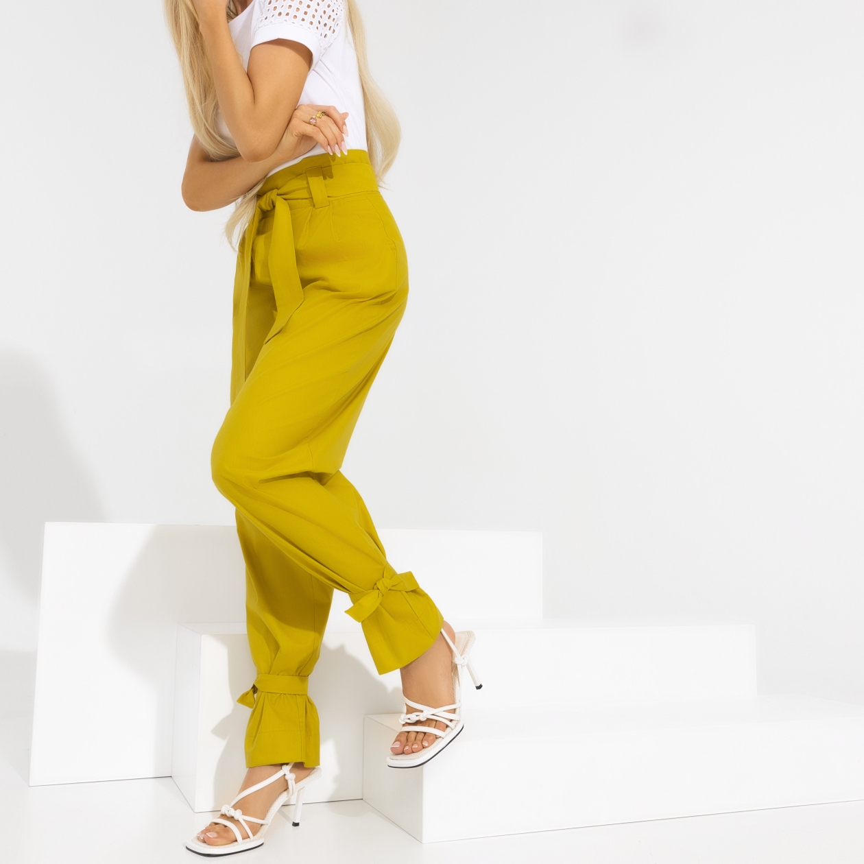 Брюки Выйти за пределы (стильная, с поясом). Состав: 100% хлопок