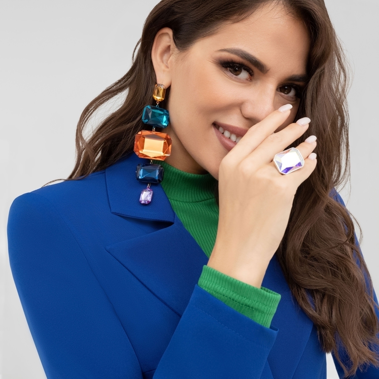 Жакет Шоу-показ (сапфир). Состав: 60% полиэстер, 37% вискоза, 3% эластан