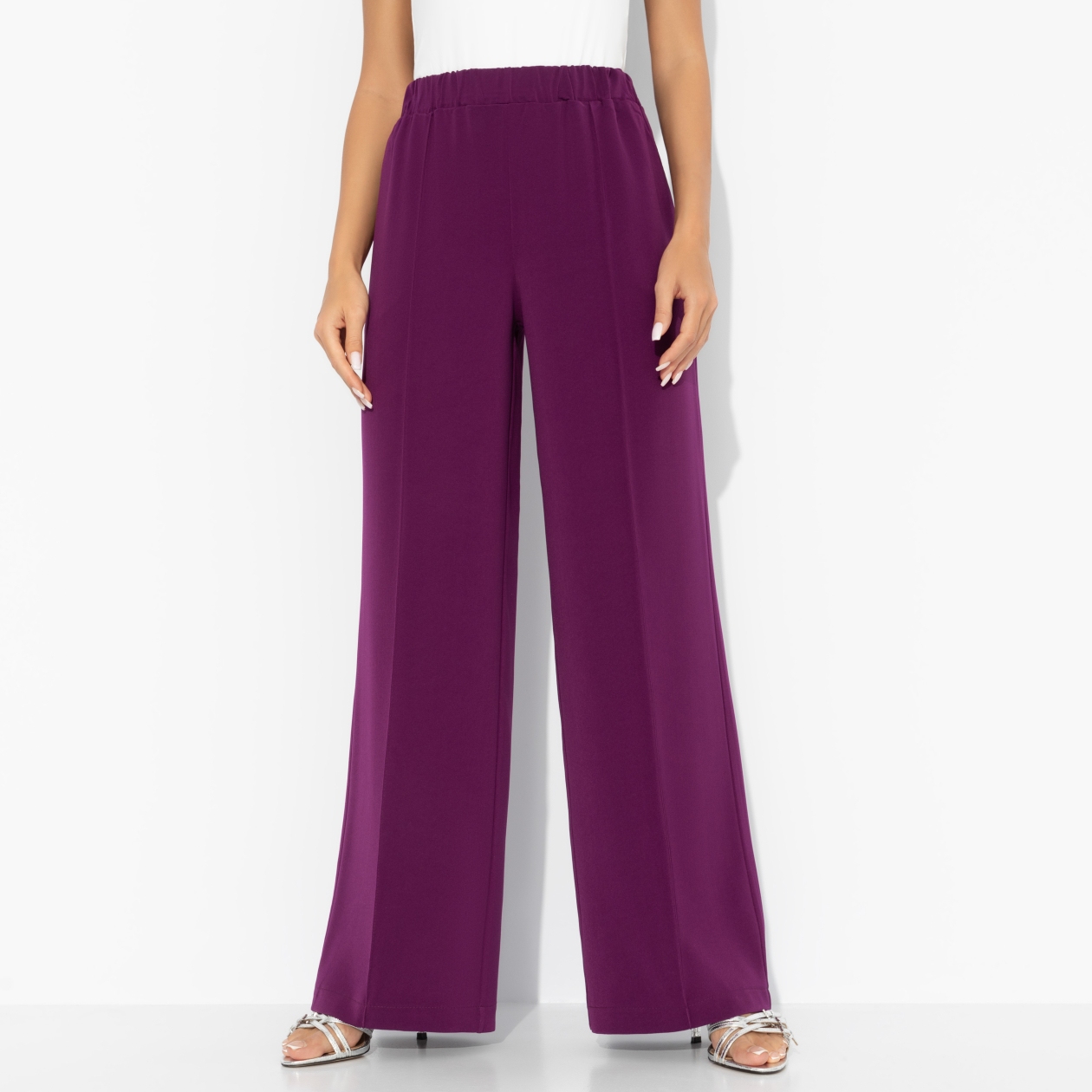 Брюки Создавай настроение (бургунди). Состав: 60% п/э, 37% вискоза, 3% спандекс