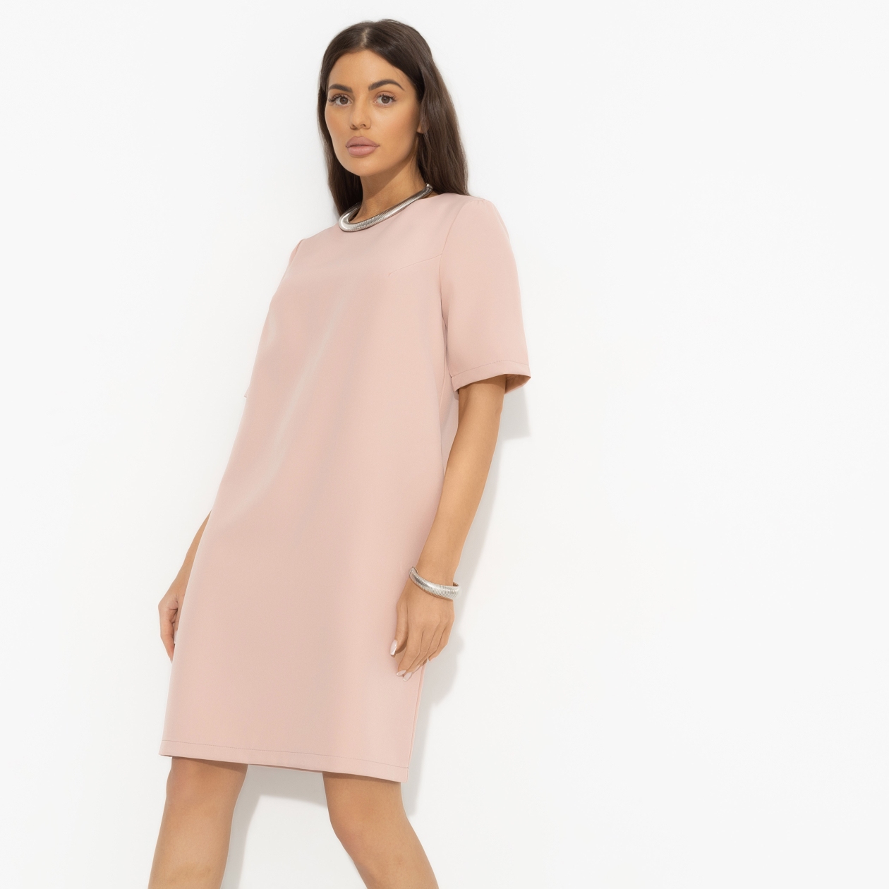 Платье Виртуальные будни (pink). Состав: 60% п/э, 37% вискоза, 3% спандекс