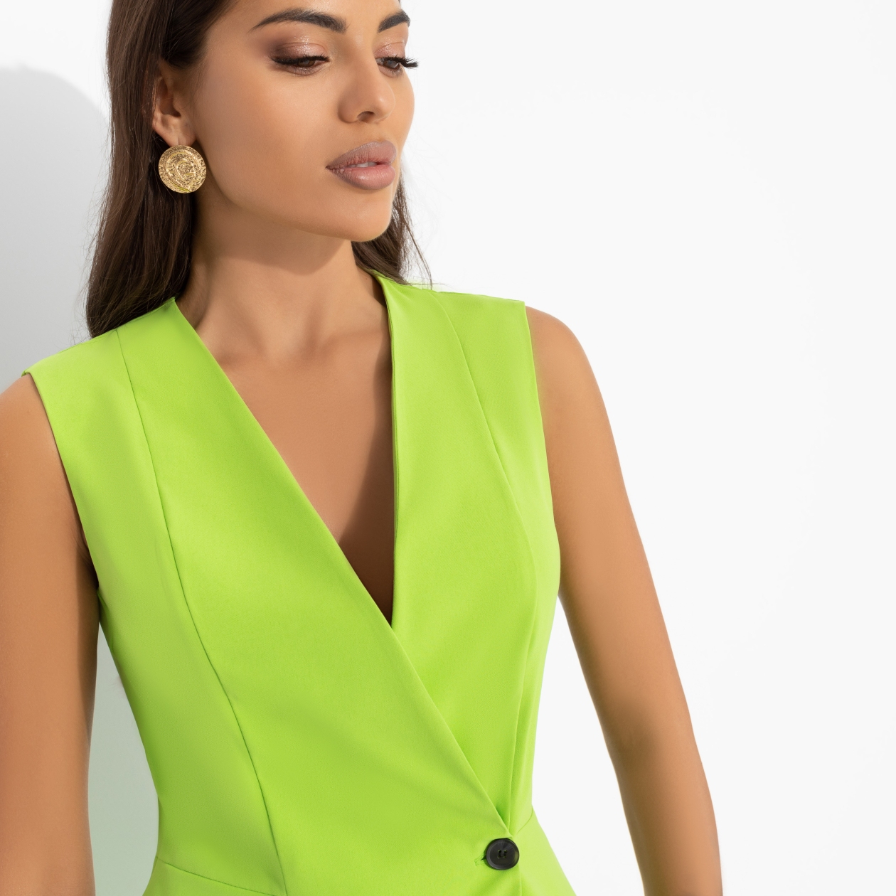 Стильный лидер (лайм). Состав: 72% п/э, 22% вискоза, 6% спандекс