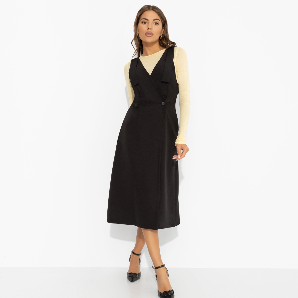 Сарафан Мисс Исключительность (new с поясом). Состав: 67% полиэстер, 30% вискоза, 3% спандекс