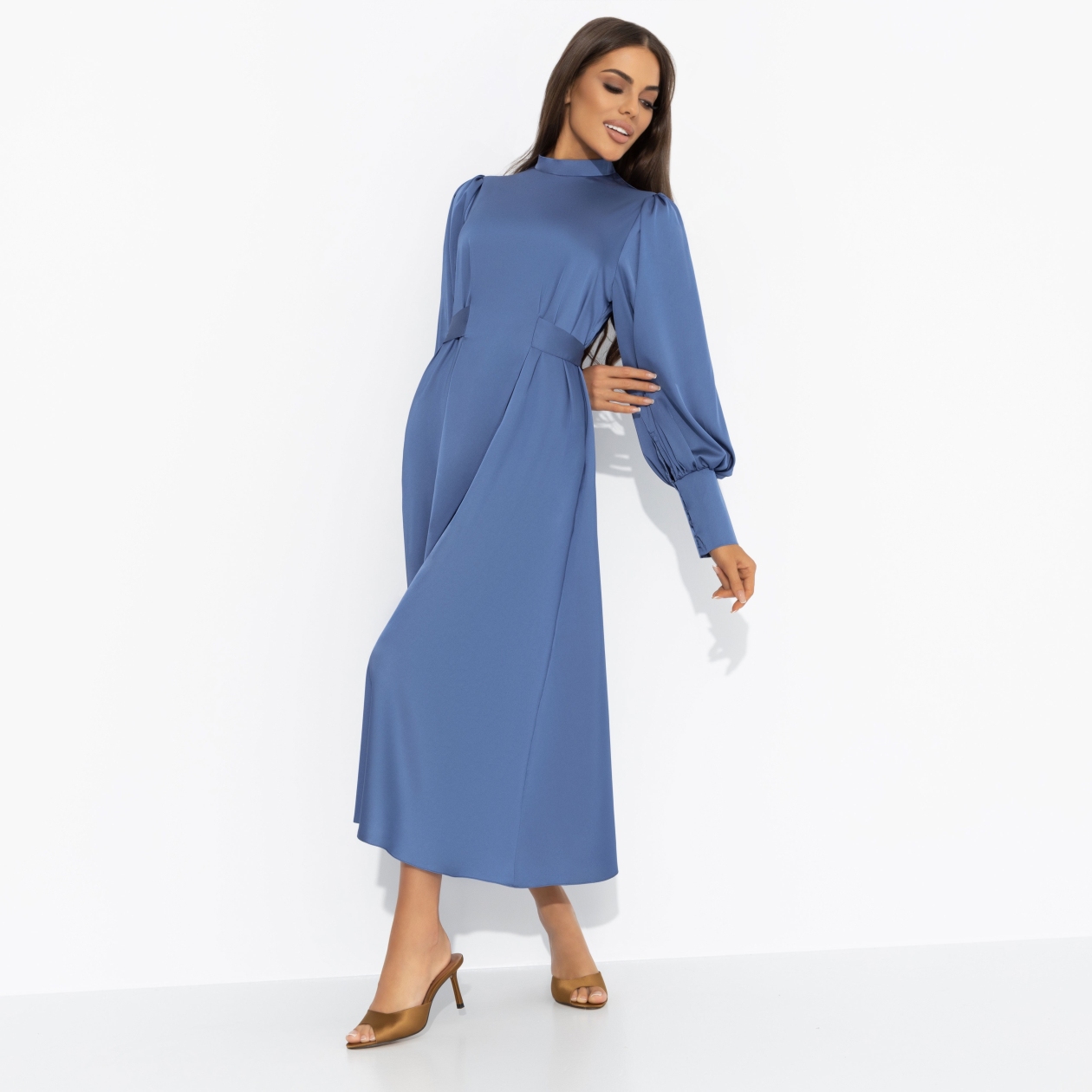 Платье Притяжение элегантности (синий бриз). Состав: 100% полиэстер