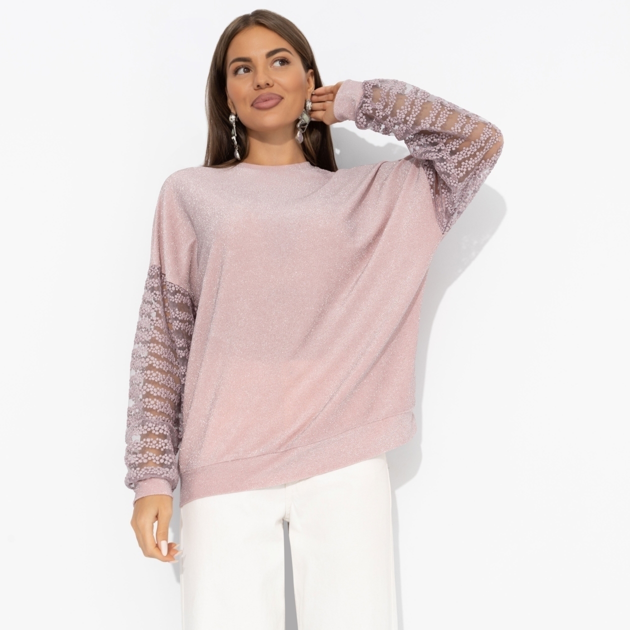 Роскошь без пафоса (розовый). Состав: 65% п/э, 30% вискоза, 5% спандекс