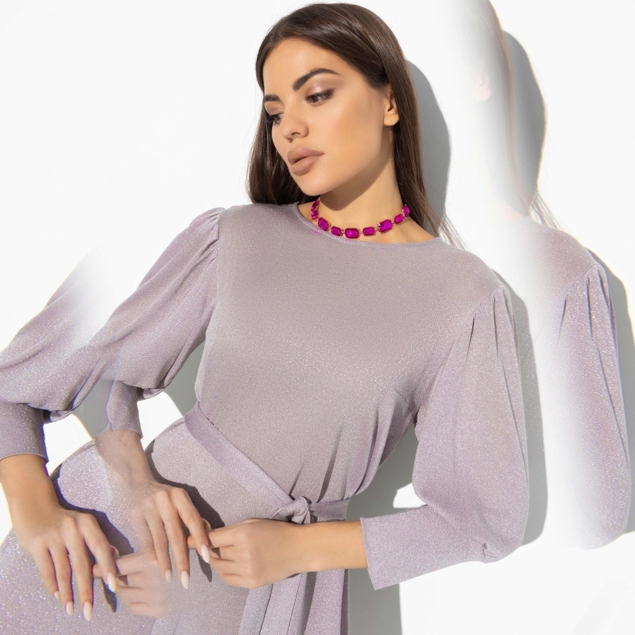 Платье Свети как звезда (люкс, с поясом). Состав: 100% п/э