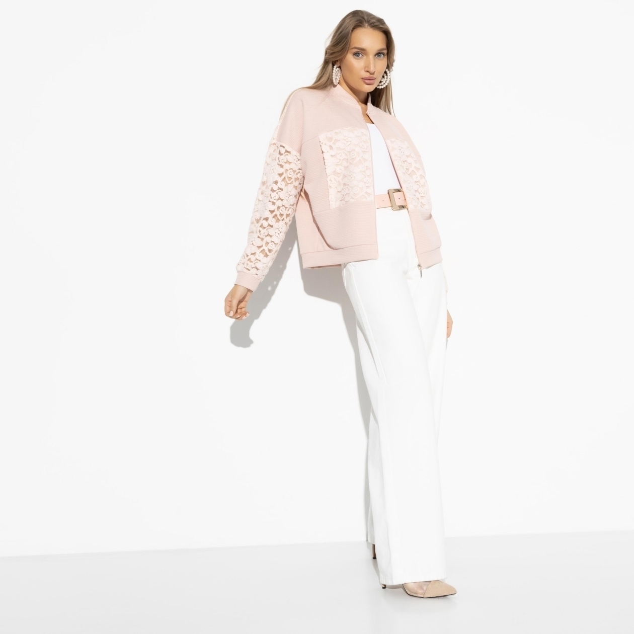 Бомбер Мода в большом городе (blossom). Состав: 65% п/э, 15% ангора, 15% нейлон, 5% спандекс