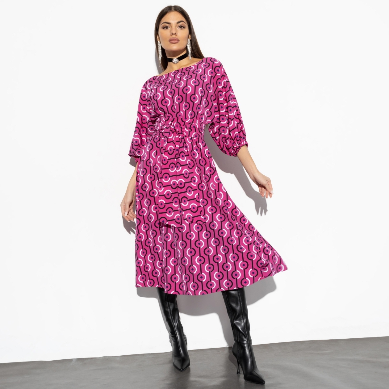 Платье Принцесса прекрасна (с поясом). Состав: 95% п/э, 5% эластан