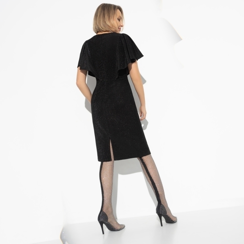 Платье В праздничном сиянии (black). Состав: 95% п/э, 5% эластан