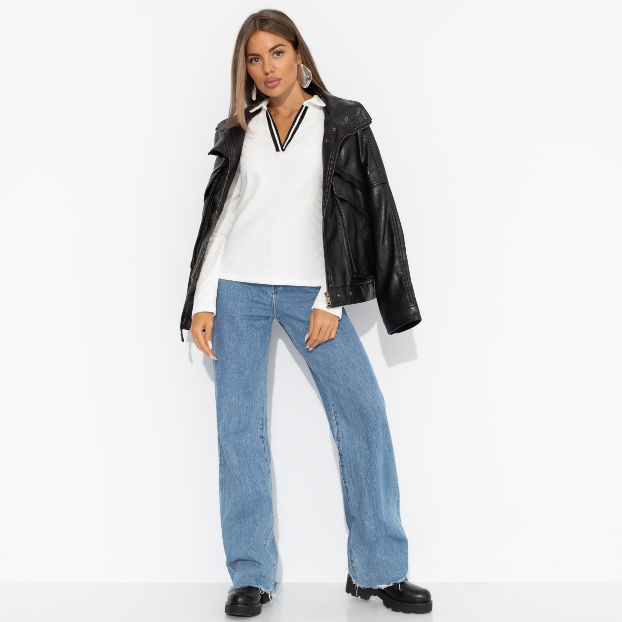 Поло Волна успеха (white). Состав: 97% хлопок, 3% лайкра