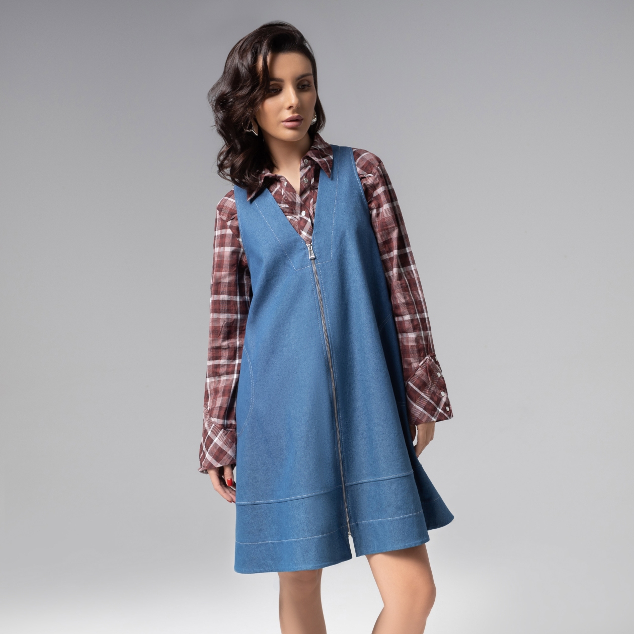 Сарафан Джинсовое настроение. Состав: 80% хлопок, 15% п/э, 5% спандекс