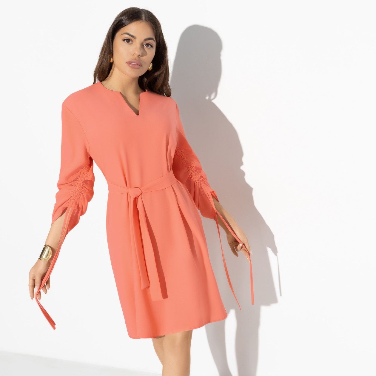 Платье Праздник в сердечке (с поясом). Состав: 72% п/э, 22% вискоза, 6% спандекс