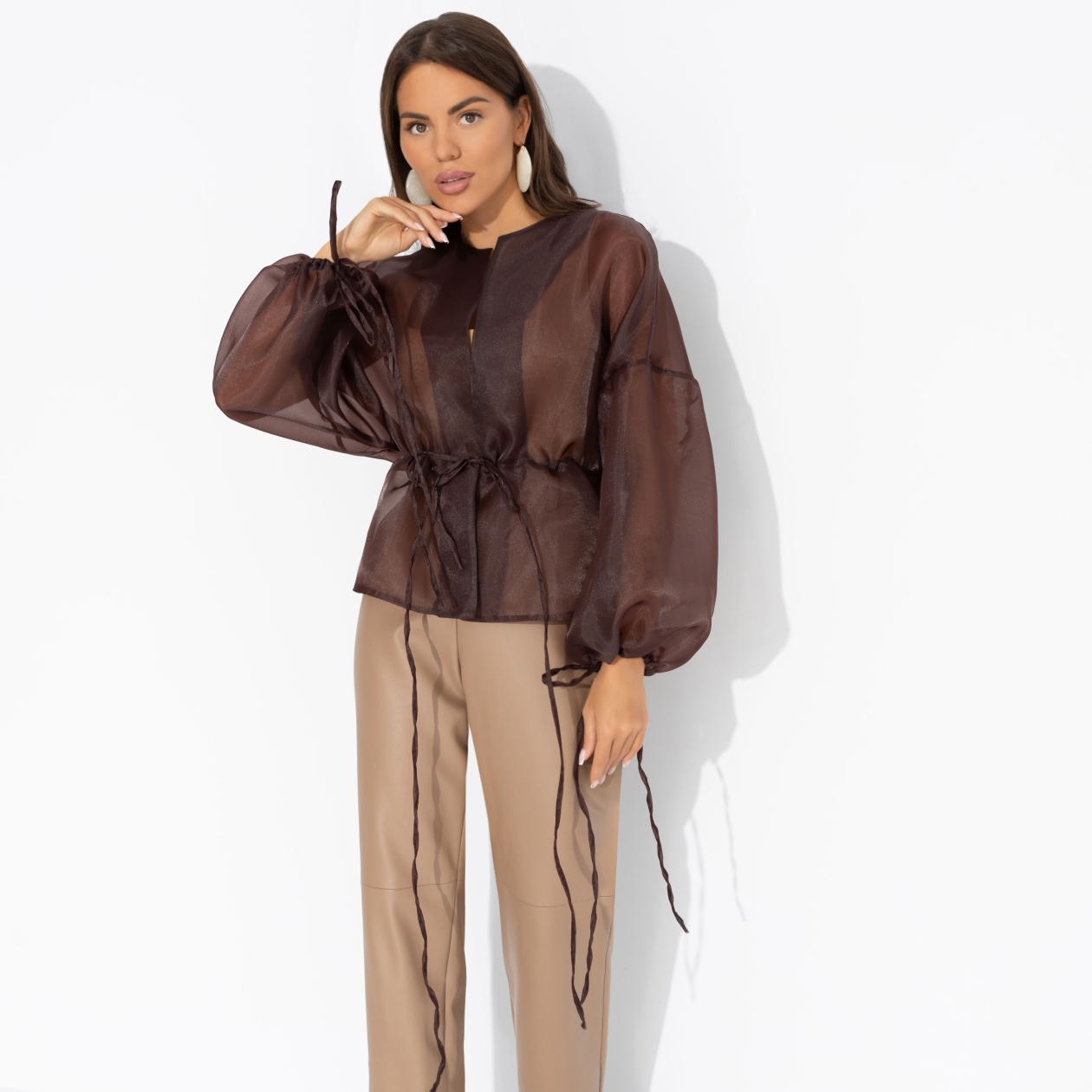 Жакет Вершина восхищения (коричневый). Состав: 100% полиэстер