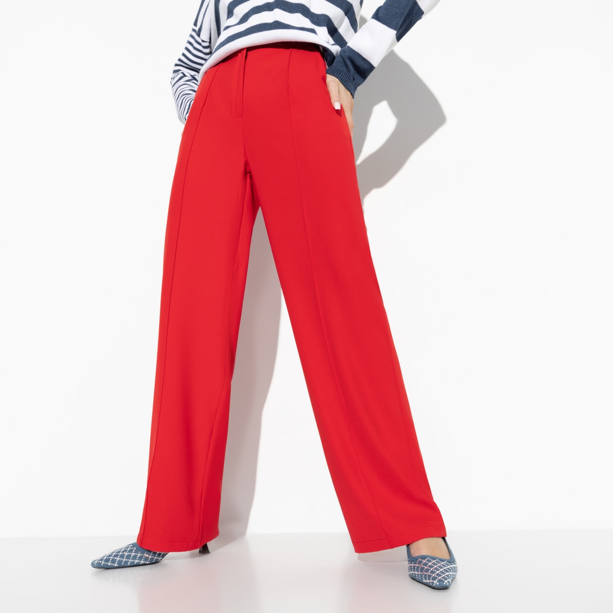 Брюки Модный захват (red). Состав: 72% п/э, 22% вискоза, 6% спандекс