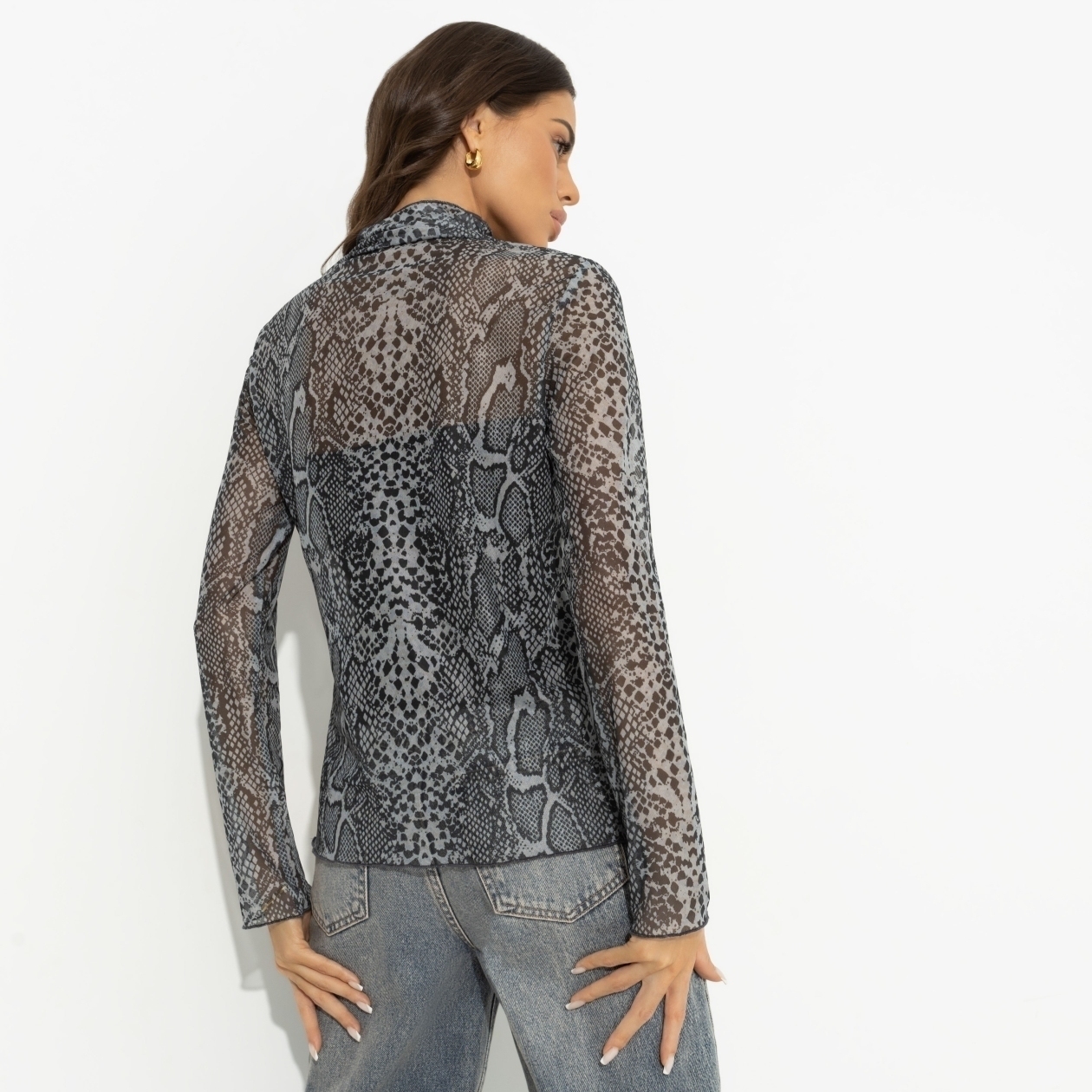 Водолазка Внешнее великолепие (snake, 2 в 1). Состав: 95% п/э, 5% спандекс