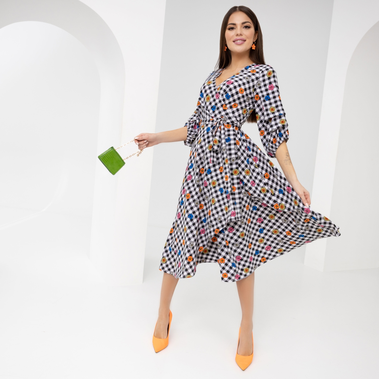 Платье Чья-то заветная мечта (прованс, с поясом). Состав: 95% п/э, 5% спандекс