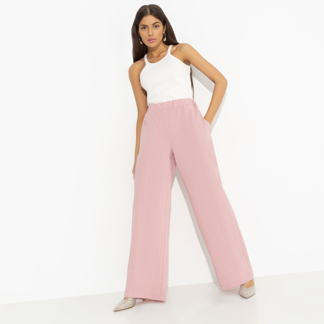 Брюки Повышение не за горами. Состав: 79% вискоза, 20% нейлон, 1% полиэстер