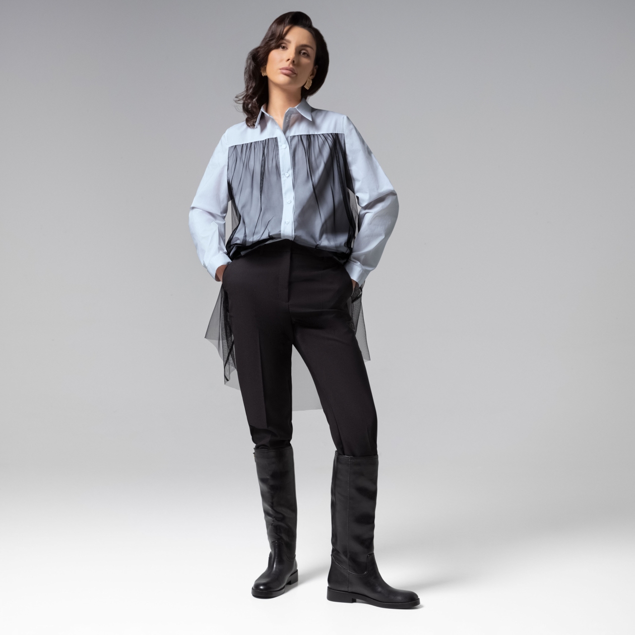 Срочно на обложку (blue). Состав: 95% вискоза, 5% эластан