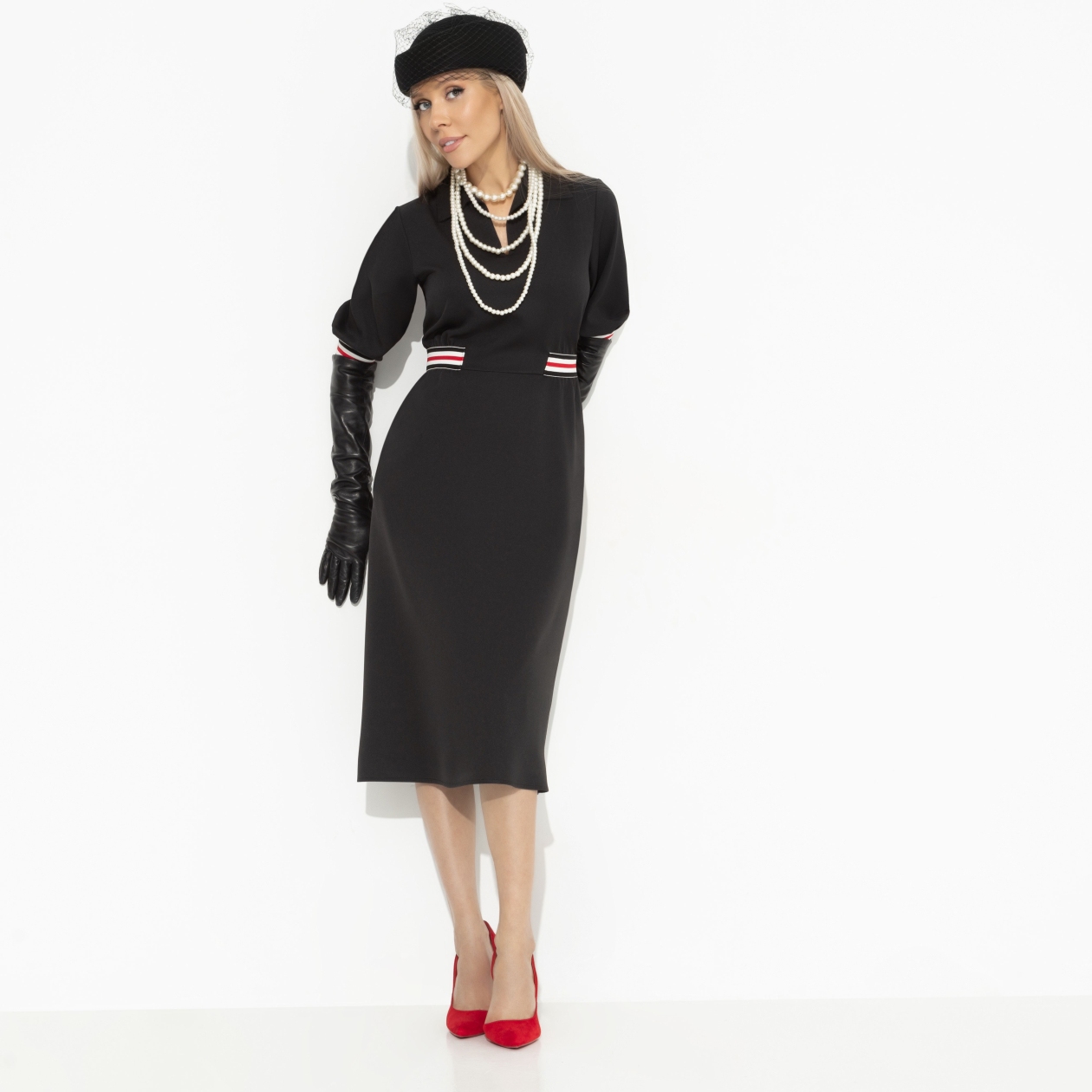 Платье Увлечься вмиг (black). Состав: 60% полиэстер, 37% вискоза, 3% спандекс