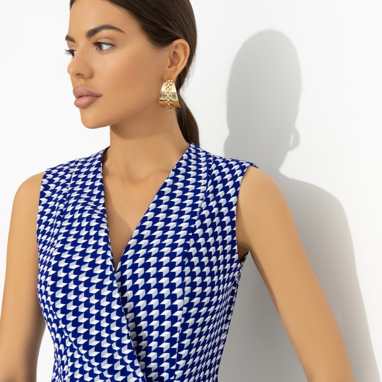 Стильный лидер (синий). Состав: 95% полиэстер, 5% спандекс