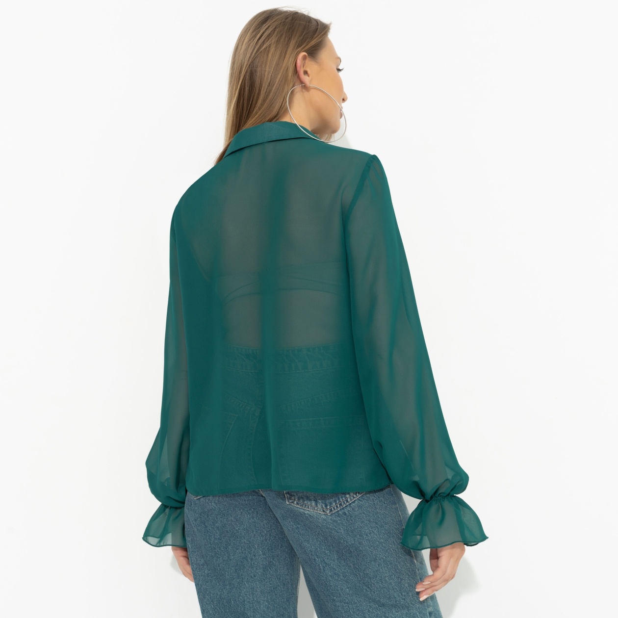 Блуза Гипнотический стиль (зеленая). Состав: 100% полиэстер