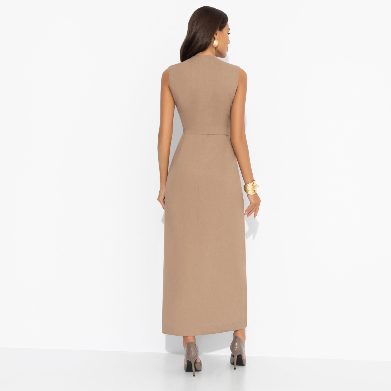 Платье Рождение богини. Состав: 40% полиэстер, 27% вискоза, 23% лён, 10% хлопок