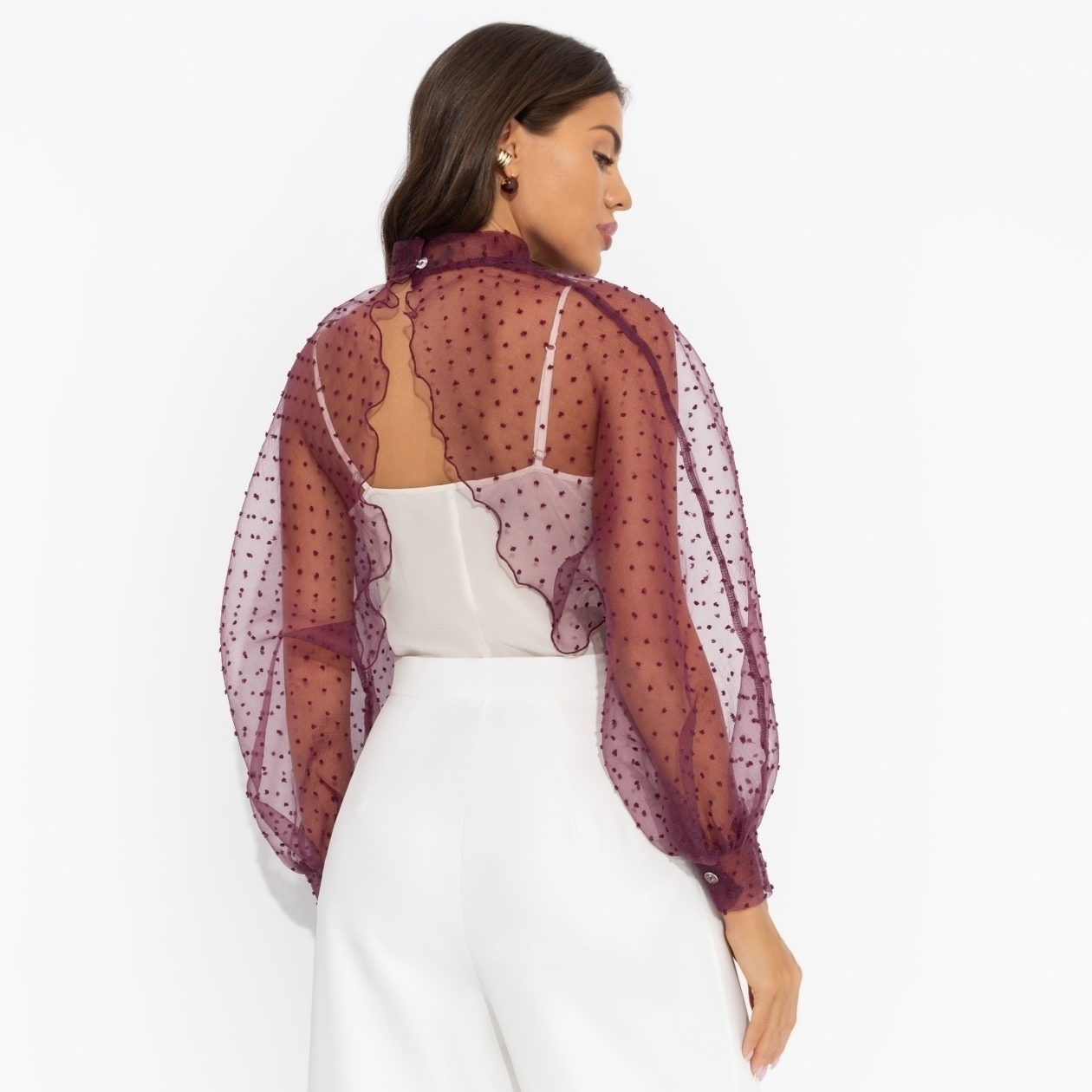 Болеро Деловой взгляд (бордовое, с брошкой). Состав: 100% полиэстер