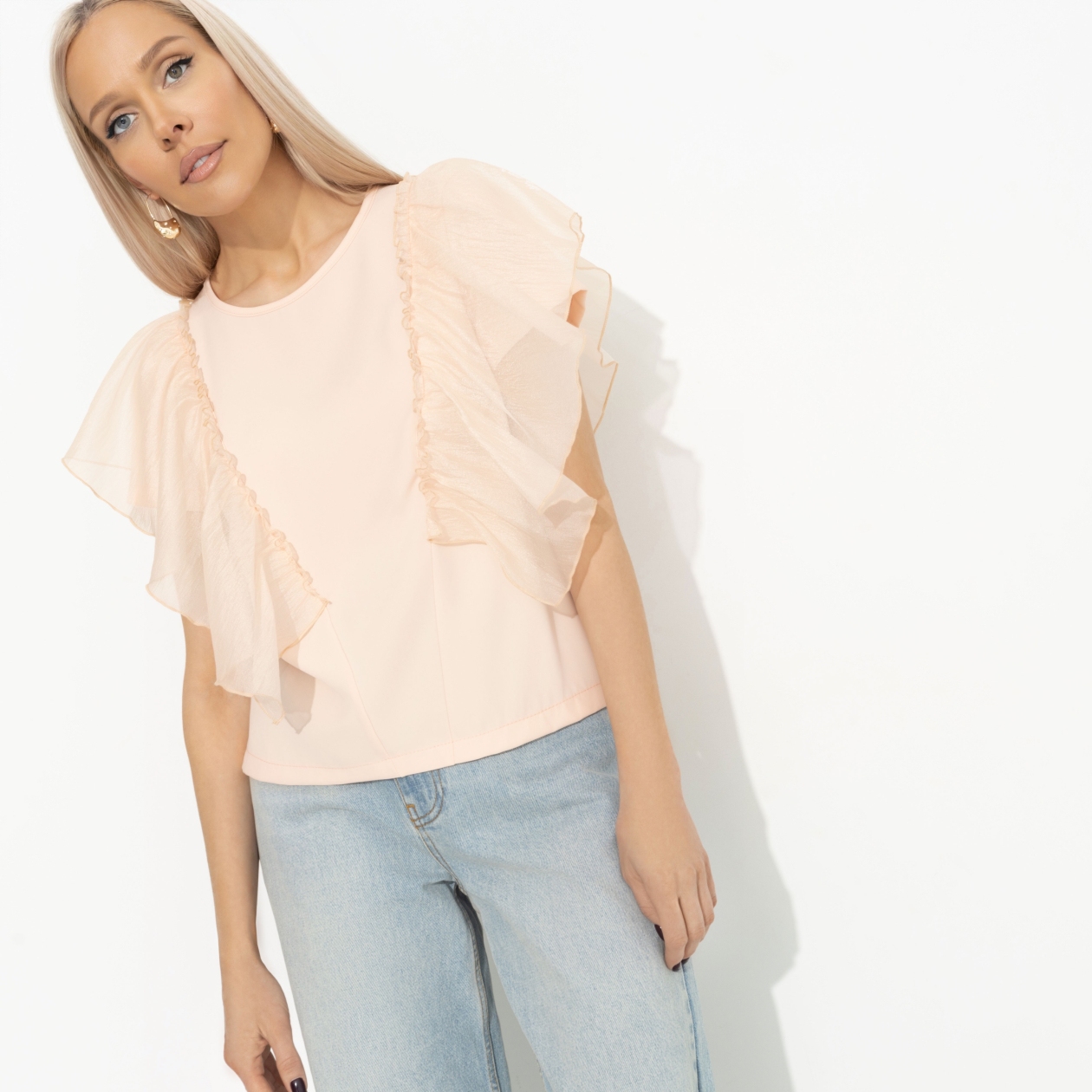 Блуза Лёгкое головокружение. Состав: 72% п/э, 22% вискоза, 6% спандекс