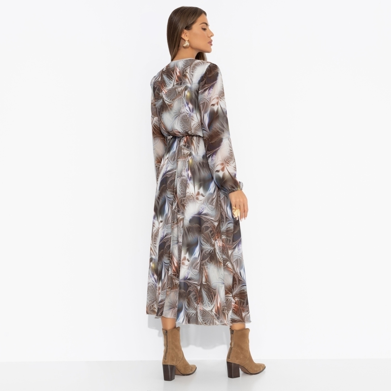 Платье Летящие мгновения (grey). Состав: 100% п/э