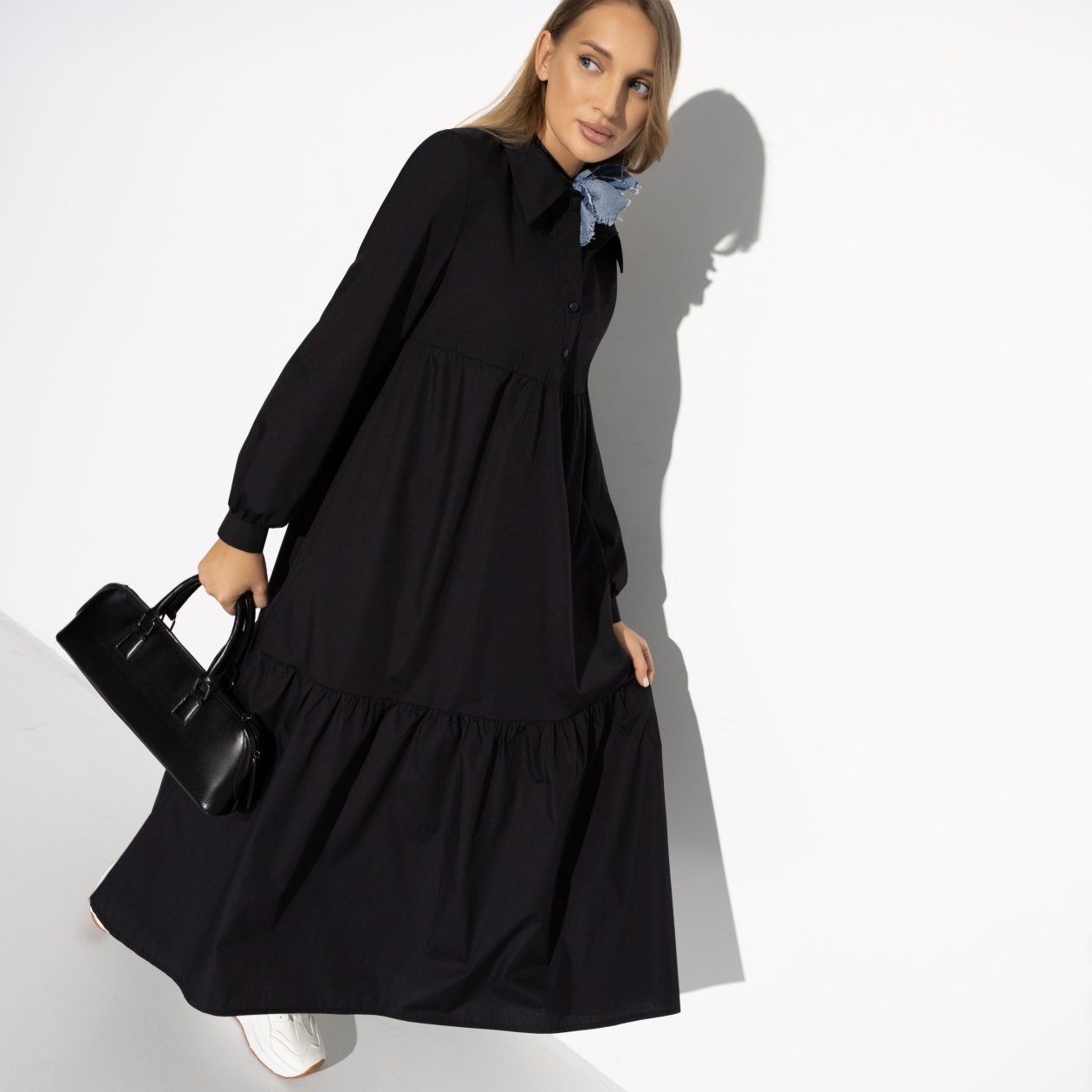 Платье Модная бесконечность. Состав: 65% п/э, 35% хлопок