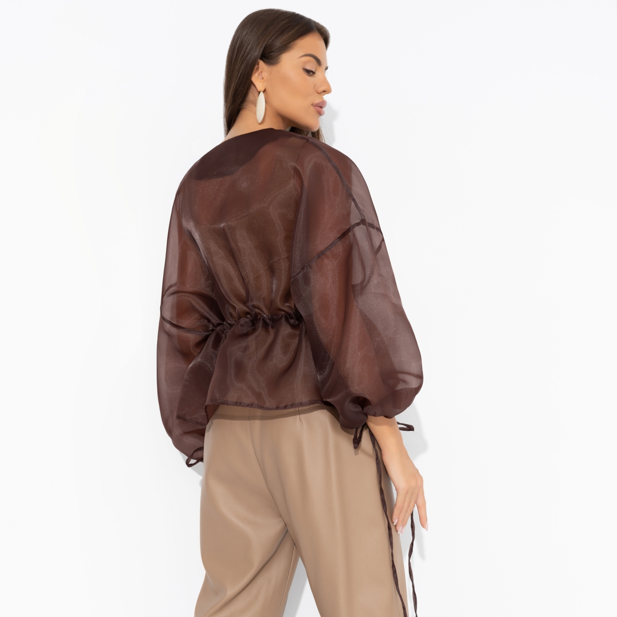 Жакет Вершина восхищения (коричневый). Состав: 100% полиэстер