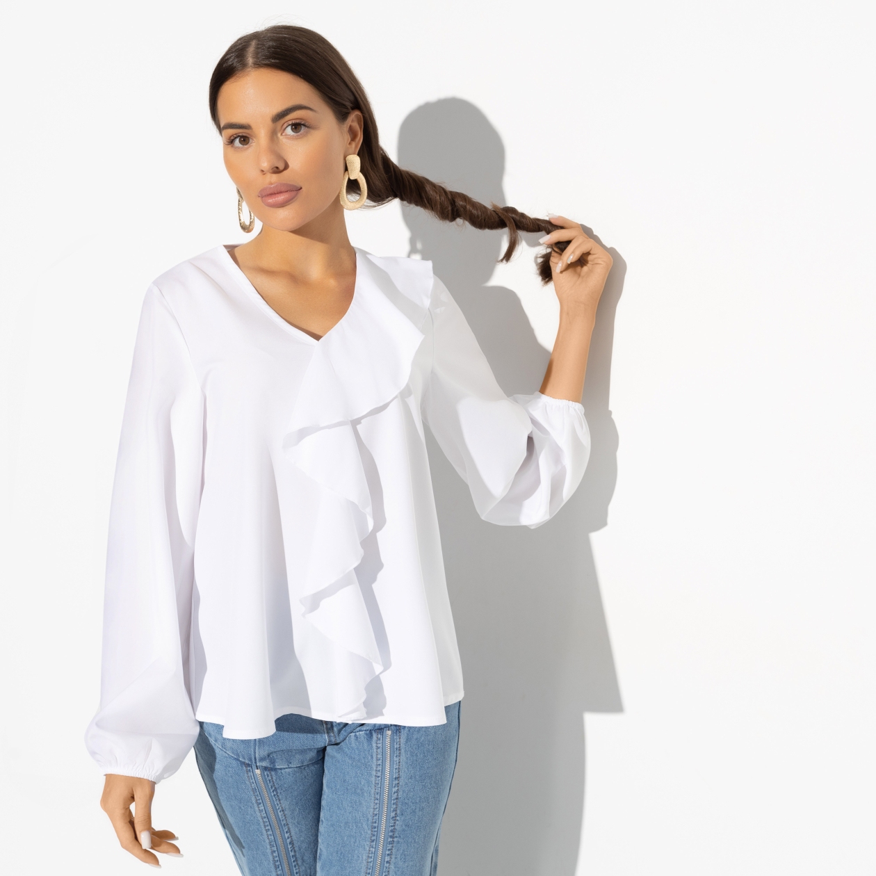 Блуза Стильный триумф. Состав: 95% п/э, 5% эластан