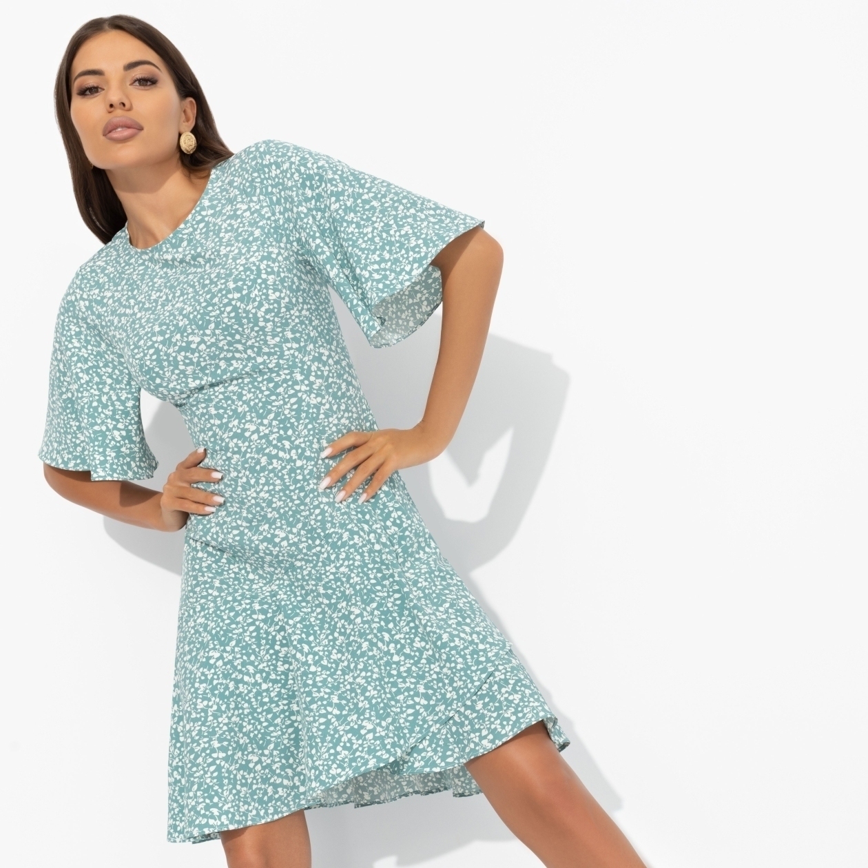 Платье Жду комплиментов. Состав: 65% п/э, 30% вискоза, 5% эластан