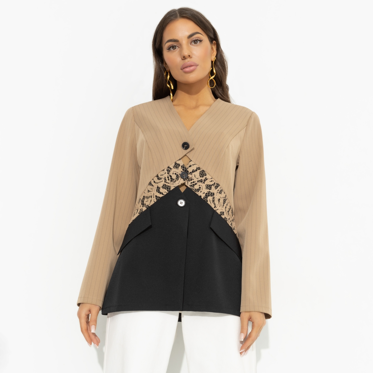 Жакет Модное сотрудничество new. Состав: 95% п/э, 5% спандекс