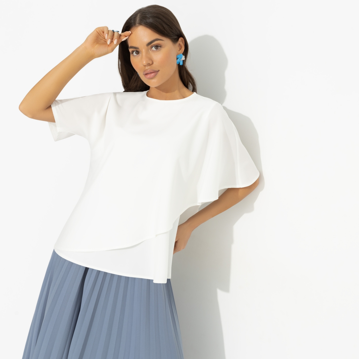 Блуза Лёгкая драма. Состав: 95% полиэстер, 5% эластан